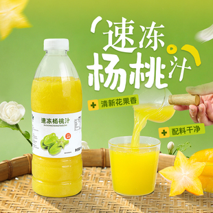 饮力健速冻杨桃汁960g奶茶店饮品水果茶商用鲜榨纯果汁原浆材料