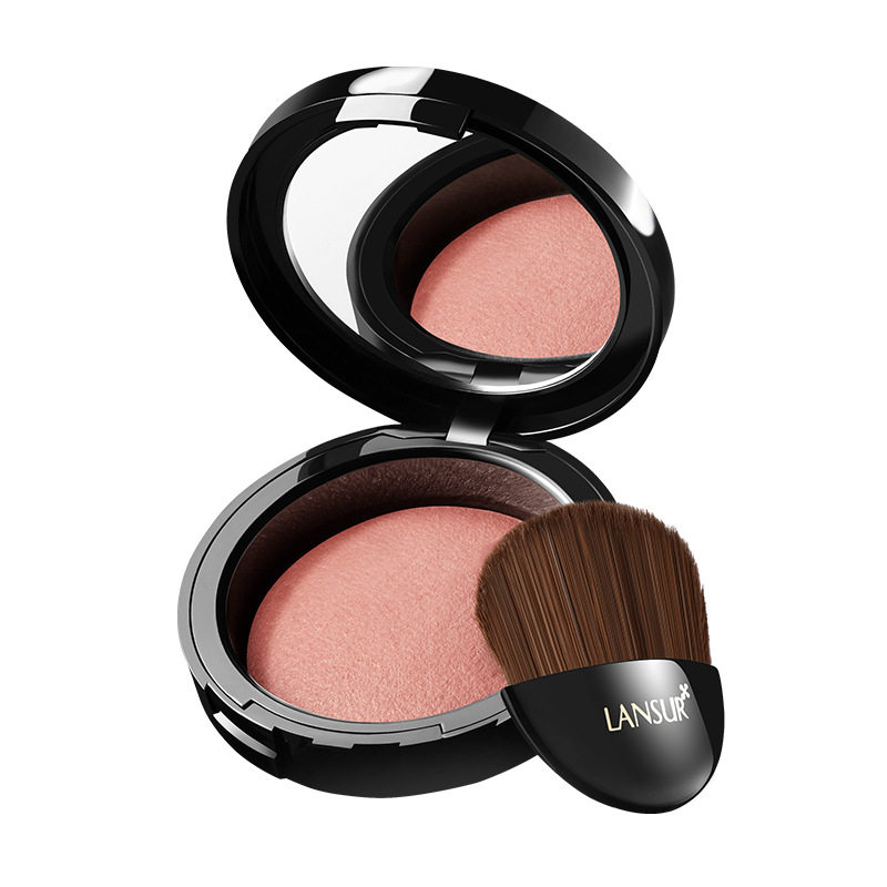 兰瑟亲肤无痕烤粉腮红 保湿提亮修颜粉隔离胭脂粉饼防水防汗正品