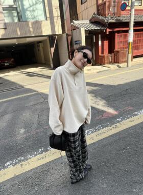 elielim 暖洋洋 自留！颗粒绒保暖休闲卫衣女新款冬宽松慵懒上衣