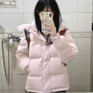 中戏短款羽绒服女2025新款白鸭绒加厚面包服学生小个子外套冬反季