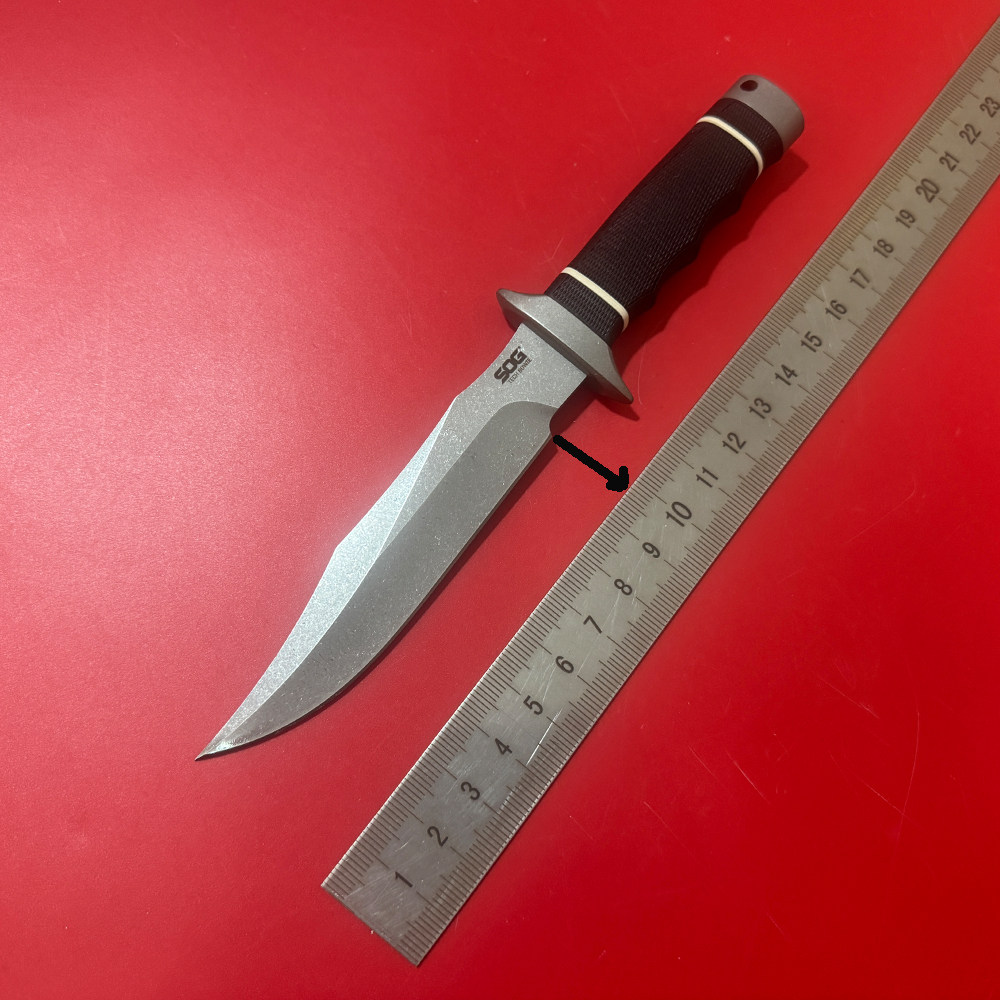 美国进口SOG索格TECH BOWIE S11BBX石洗鲍伊直刀海豹不锈钢战术刀