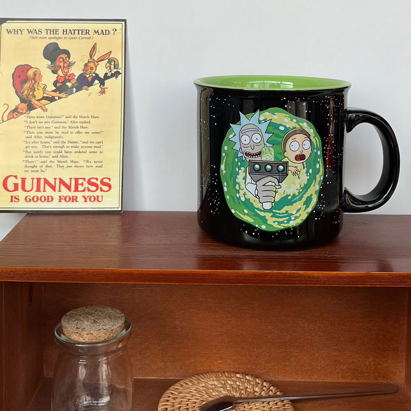 瑞克和莫蒂RickAndMorty动漫卡通周边水杯陶瓷马克杯咖啡杯550ml