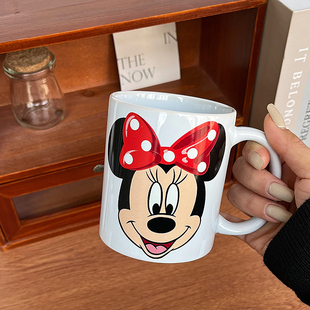 Minnie Mouse米妮咖啡杯卡通少女心陶瓷马克杯水杯礼物
