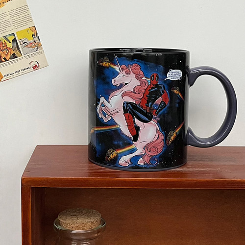 漫威电影死侍惩罚者周边陶瓷马克杯陶瓷水杯咖啡杯 550ml