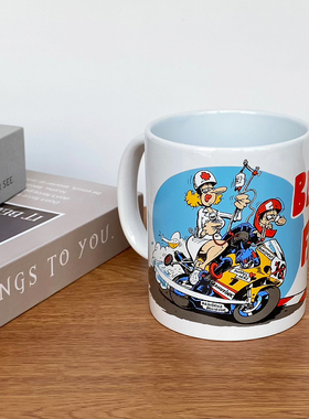 原单 卡菲赛车手kaffee race周边陶瓷马克杯疯狂摩托水杯子