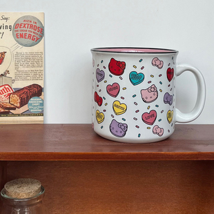 凯蒂猫Hello Kitty陶瓷马克杯kt猫水杯早餐杯 550ml