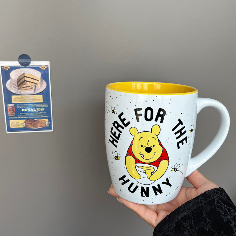 小熊维尼蜂蜜罐可爱陶瓷马克杯