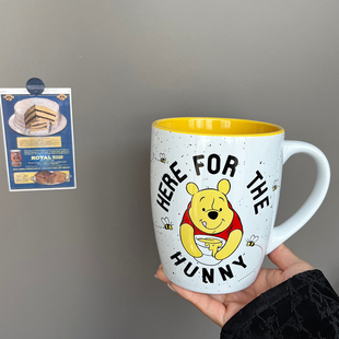 噗噗熊小熊维尼蜂蜜罐可爱卡通陶瓷马克杯水杯咖啡杯 外贸 700ml