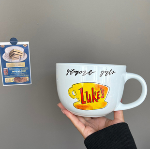现代家庭伦理剧吉尔莫女孩陶瓷汤杯早餐杯马克杯水杯大容量 700ml