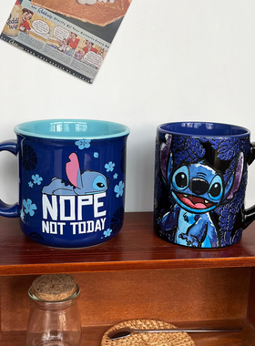 星际宝贝史迪仔马克杯动漫卡通史迪奇水杯子早餐杯咖啡杯