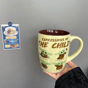 星球大战尤达宝宝周边马克杯陶瓷水杯曼达洛人大容量700ml