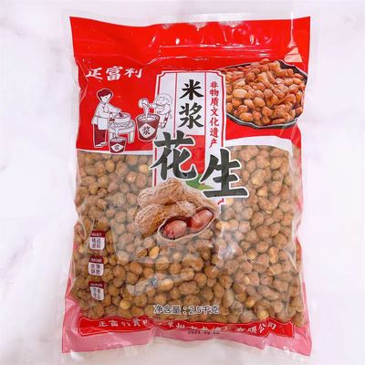 正富利米浆花生5斤装裹衣花生酱香味休闲零食下酒菜