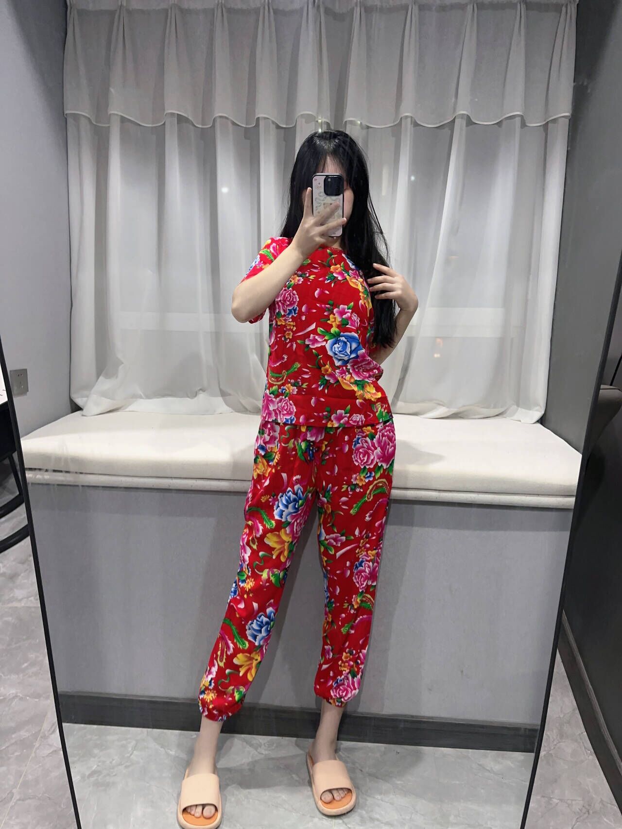 东北大花布衣服伴娘晨袍网红闺蜜派对兄弟姐妹装学生演出套装聚会