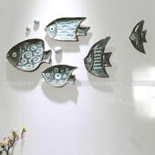 包邮 独家首发全国 饰墙面挂件陶瓷背景墙新品 创意家居地中海立体装