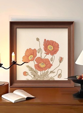 法式复古奶油风客厅卧室装饰画新年礼物床头斗柜摆台画圣诞树挂画