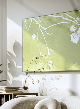 中古原木风卧室装饰画极简客厅背景墙壁挂画玄关柜摆画高级感绿色