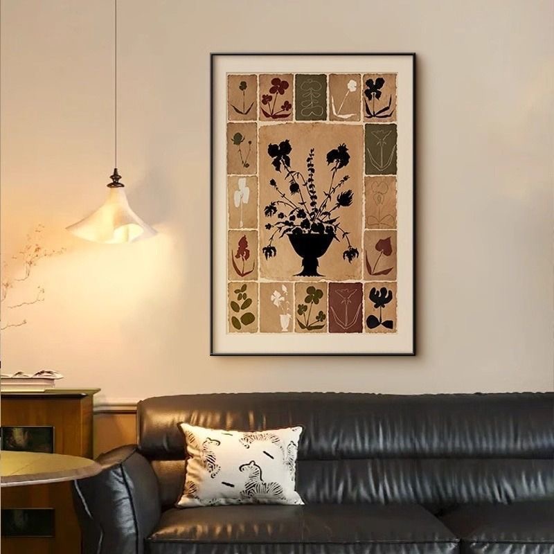 卡通动物卧室床头装饰画美拉德餐厅挂画多巴胺艺术客厅桌面摆台画图片