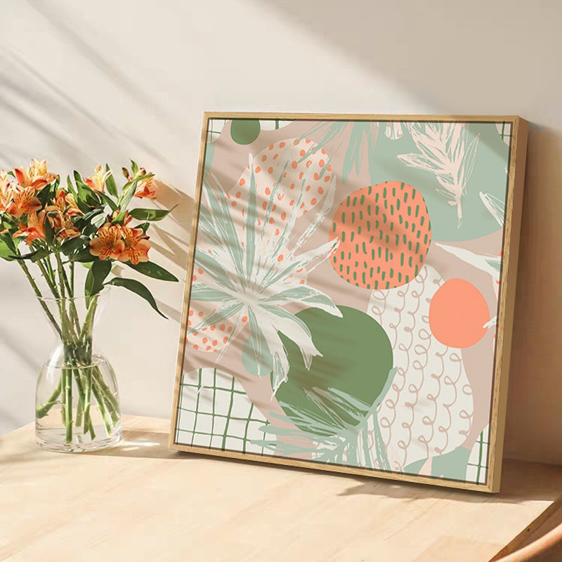 北欧小众ins风装饰画小清新花朵客厅民宿装饰卧室桌面简约摆台画