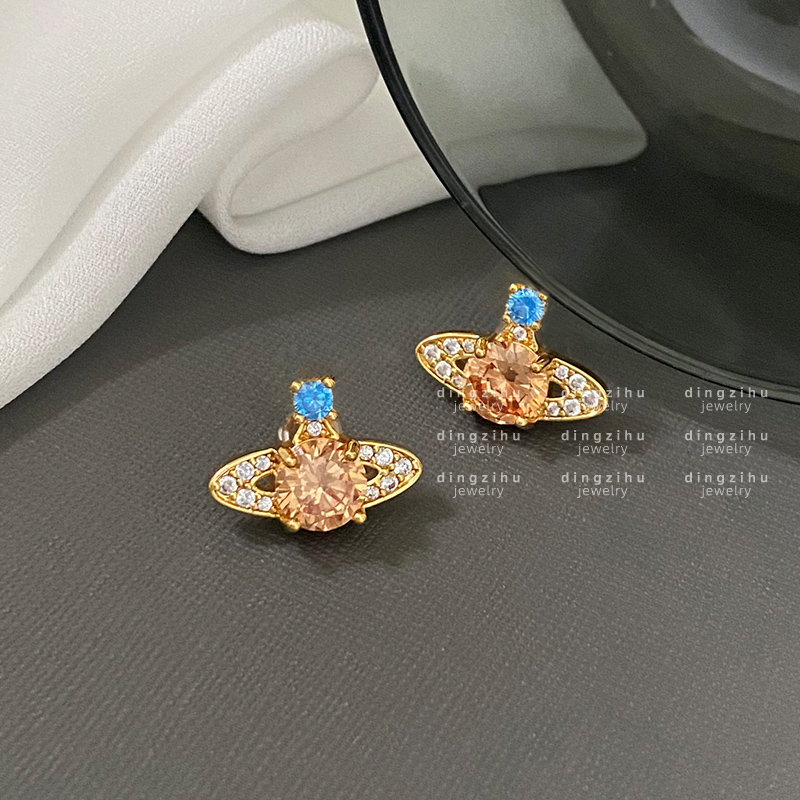 高品质土星耳钉高级轻奢耳环