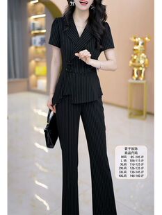 新中式时尚短袖两件套女2026夏季新款端庄大气显瘦妈妈阔腿裤套装