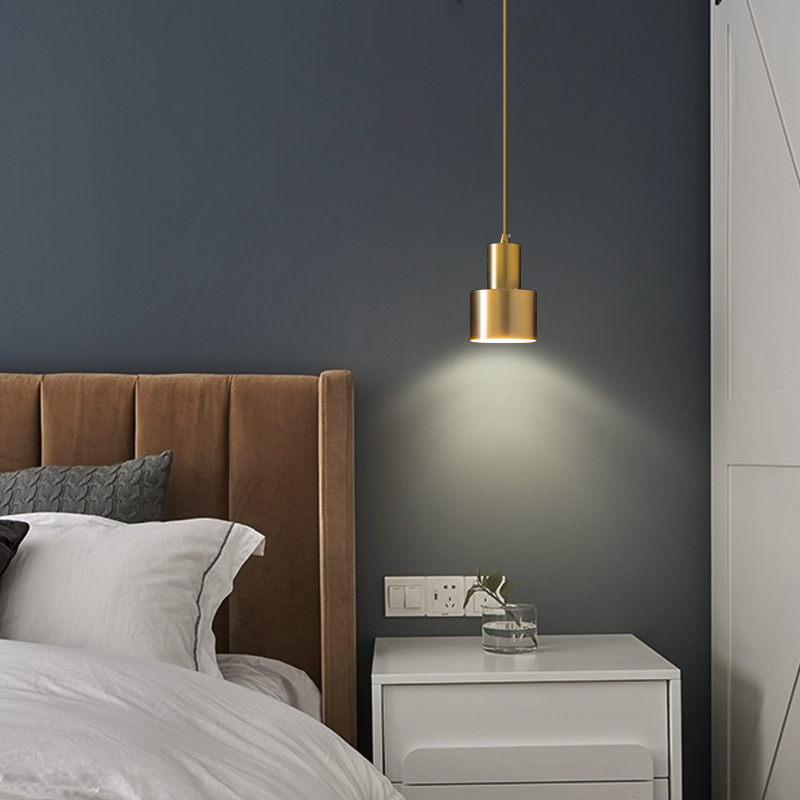 北欧卧室现代简约创意吧台灯铜