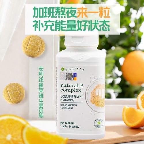 美国安利纽崔莱维生素VB纽崔莱天然B族维他命美产销马来版