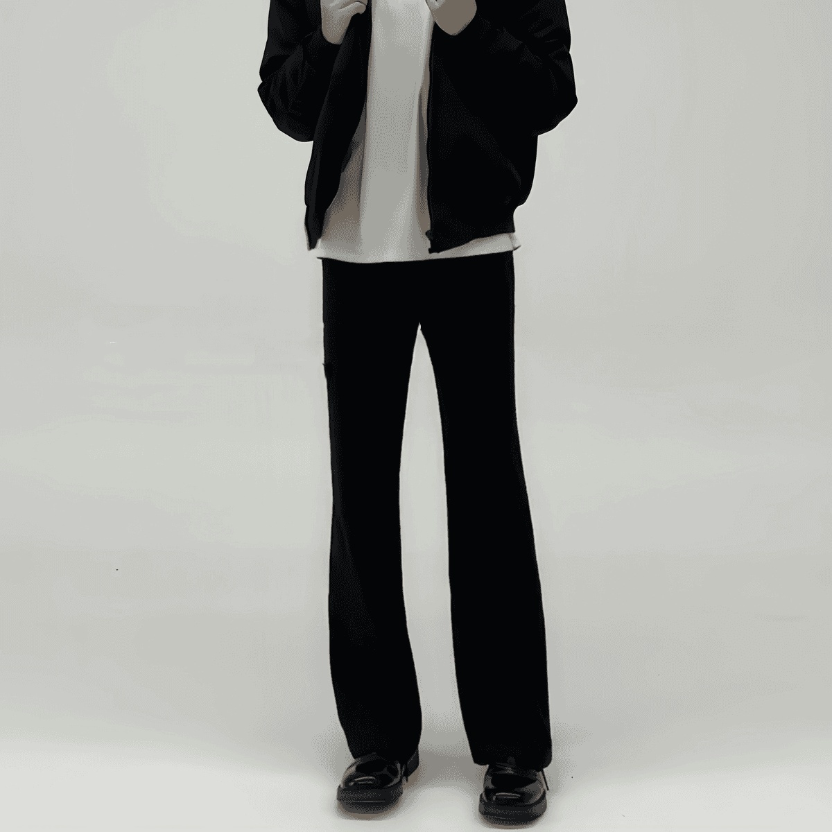 25秋冬加绒加厚  显高显瘦 2021M直筒微喇休闲裤西裤男