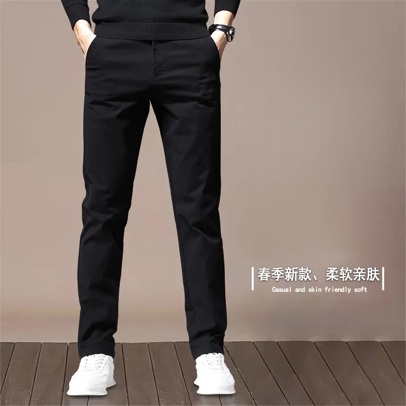 2026春季长裤子商务休闲裤男款直筒潮牌弹力西裤子男款