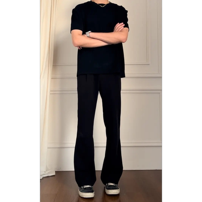 春秋款 抗皱免烫 显高显瘦 517弯刀微喇休闲西裤长裤男