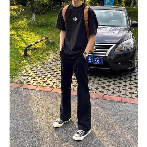 夏季517升级版弯刀微喇休闲西裤男款夏季凉感显瘦显高休闲裤子男