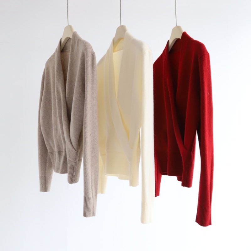 高智通勤 小众设计雪花绒法式交叉亲肤收腰秋冬款优雅气质针织衫,女装/女士精品,毛针织衫,淘宝优惠券,粉丝福利购,淘宝优惠卷