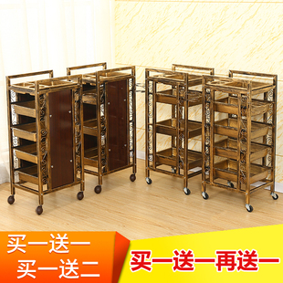 包邮 复古美发车发廊手推车杠车特价 美容小推车理发店烫染工具车