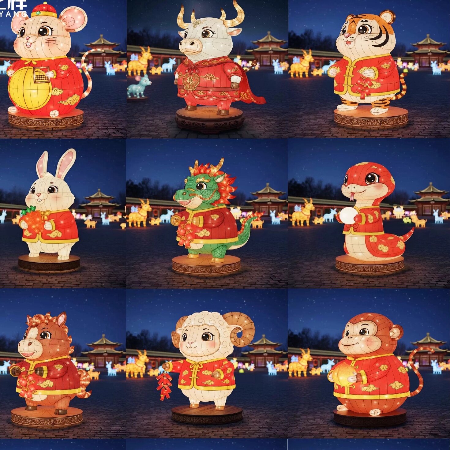 2026马年十二生肖花灯彩灯厂家