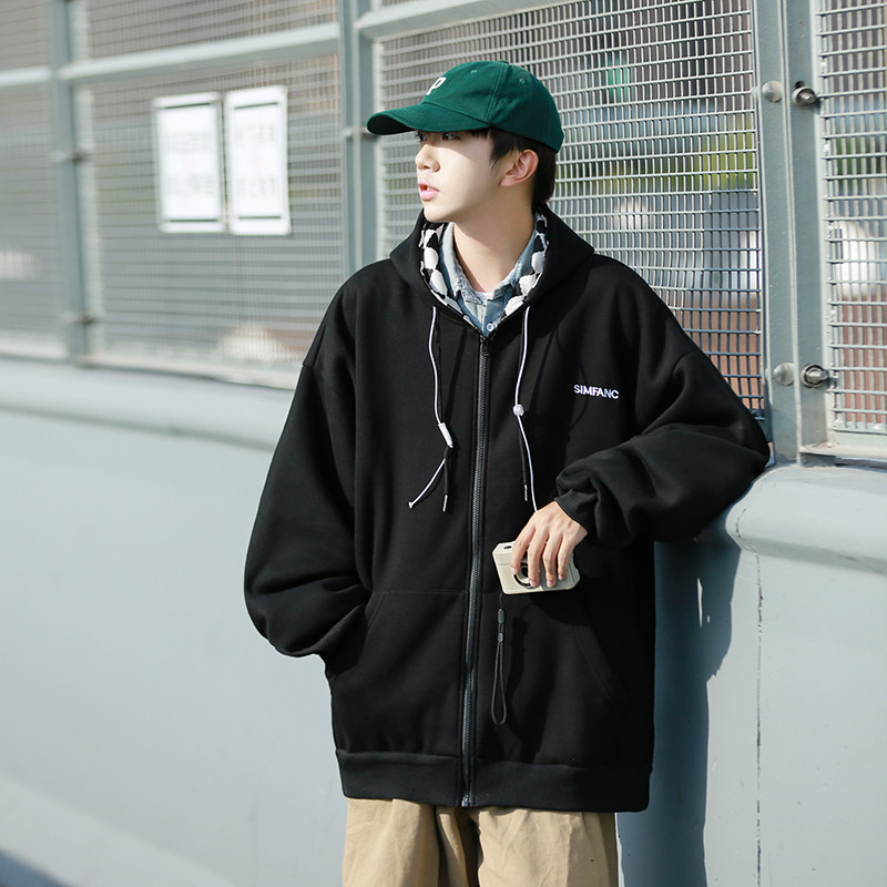 300克50%棉2025秋季日系cityboy宽松开衫卫衣外套W2206-P68控88,女装短外套,电商A036A