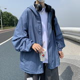FS66-P35夏季港风纯色薄款防晒衣夹克外套，男装防晒衣，电商A036A