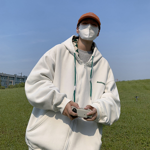 300克50%棉 2025秋季新款港风宽松开衫卫衣外套W2206-P68控88图片