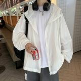 FS66-P35夏季港风纯色薄款防晒衣夹克外套，男装防晒衣，电商A036A