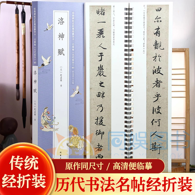 洛神赋 赵孟頫行书 经典碑帖近距离临摹字卡 国学经典通篇字体典雅俊美 润厚飘逸 用笔精纯 圆润 点画丰满 书法爱好者的选择