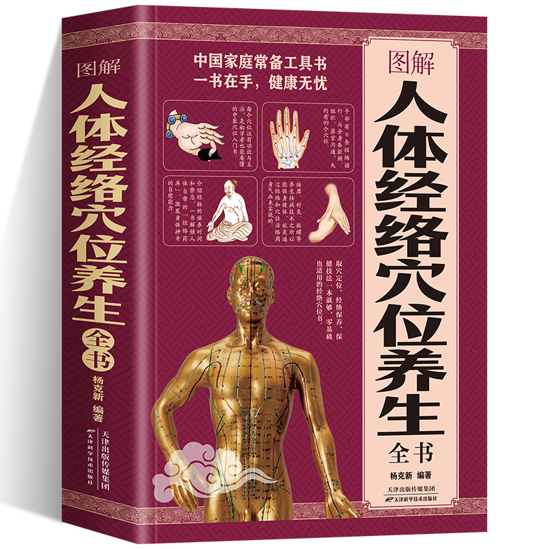 图解人体经络穴位养生全书 图解人体经络穴位图刮痧拔罐疗法黄帝内经四季养生全书 经络腧穴学疏通经络按摩技巧教程经络穴位养生书