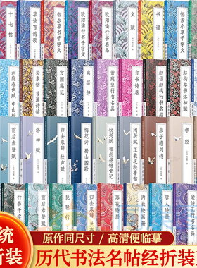 行草卷 经典碑帖近距离临摹字卡 用笔凝重沉稳 章法舒朗有致 气息娴雅 动静相生