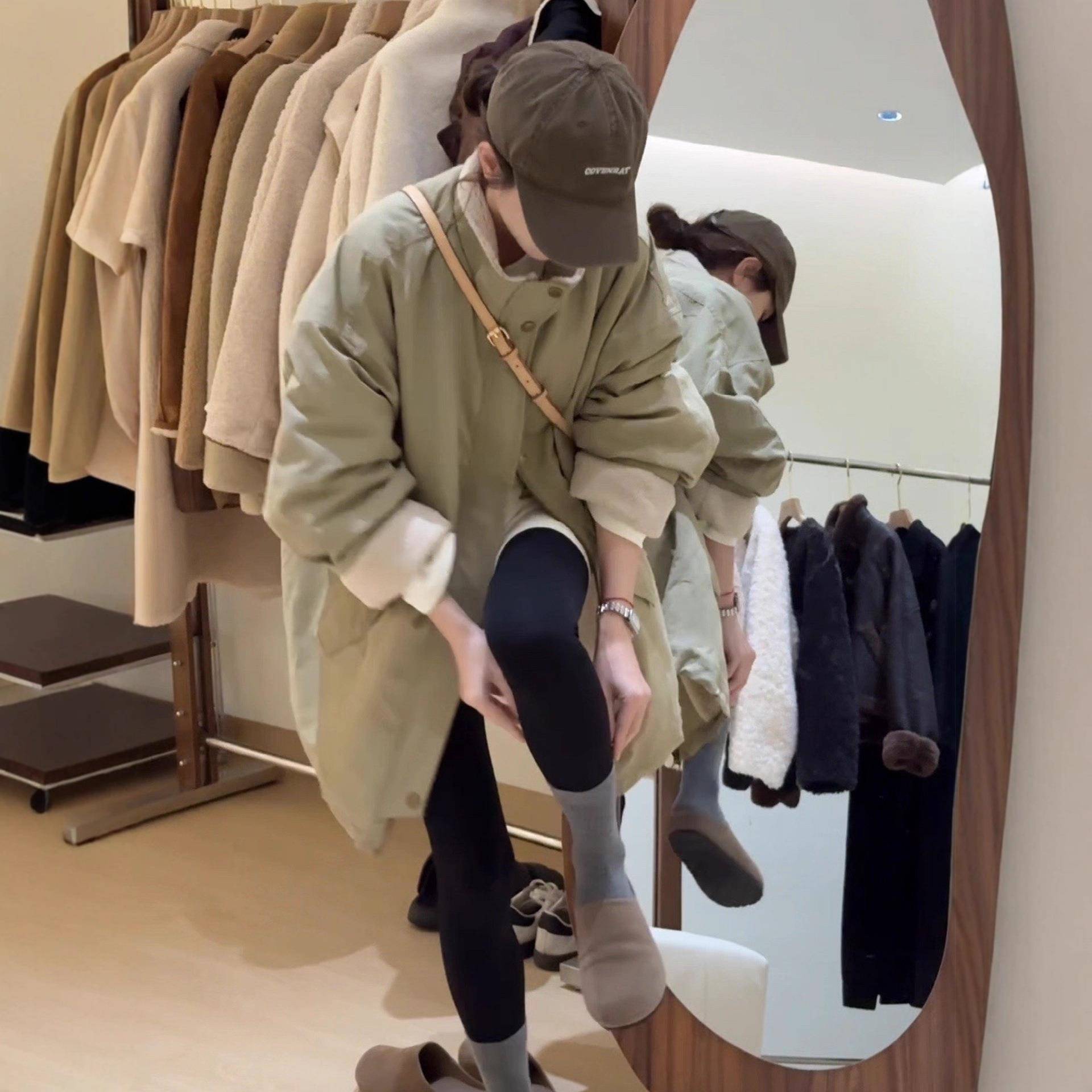 中长款加绒加厚派克服风衣外套女冬季新款2025年韩系保暖棉服上衣