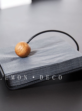 简约复古方形纸巾收纳架轻奢皮革面样板间酒店酒吧餐厅桌面装饰品