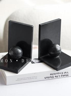 极简轻奢几何水晶书档装饰品