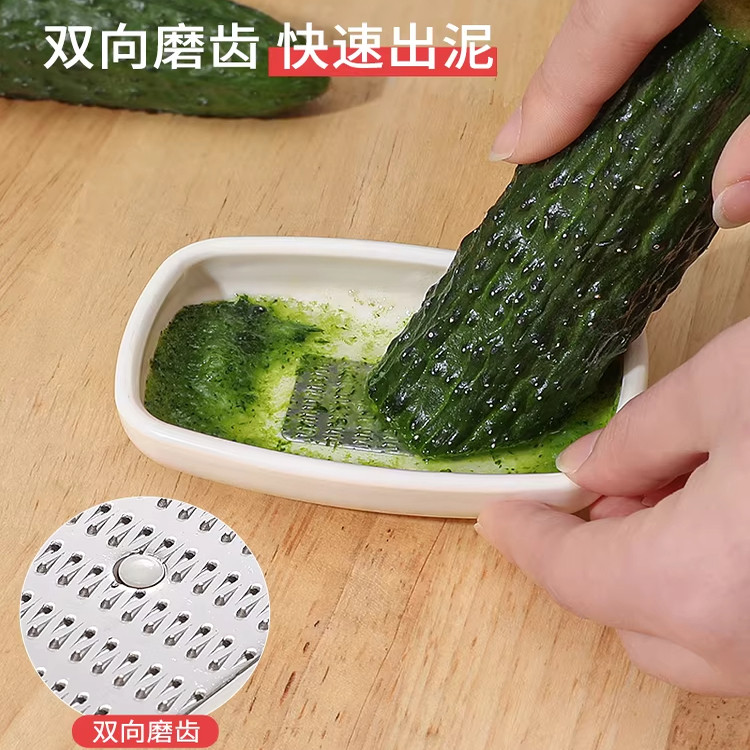 日本手动蒜泥器盘生姜磨泥器磨姜大蒜姜汁研磨器姜末蒜末粉碎器