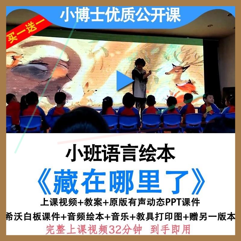 应彩云幼儿园小班语言绘本《藏在哪里了》优质公开课教案课件ppt