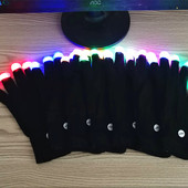 led发光手套表演 夜光七彩酒吧夜店气氛道具舞蹈演出 手指舞手套