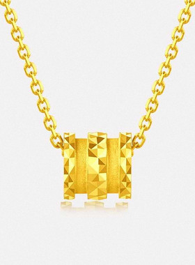 小蛮腰项链 女纯银镀18K黄金色路路通锁骨链简约百搭时尚高级礼物