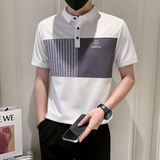 夏季短袖POLO衫撞色半袖ins潮流新款男装上衣T恤PL10-P55，男装Polo衫，电商D323（原B261）