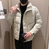 冬季新款皮棉衣男加厚可拆羊羔毛领立领修身痞帅棉袄PM01-P148，男装棉衣，电商D323（原B261）
