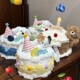 美格海生日蛋糕毛绒玩偶可爱小熊小猫公仔安抚抱枕布娃娃网红礼物